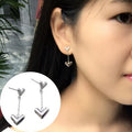 925 Sterling Silver Heart-Shaped Earrings